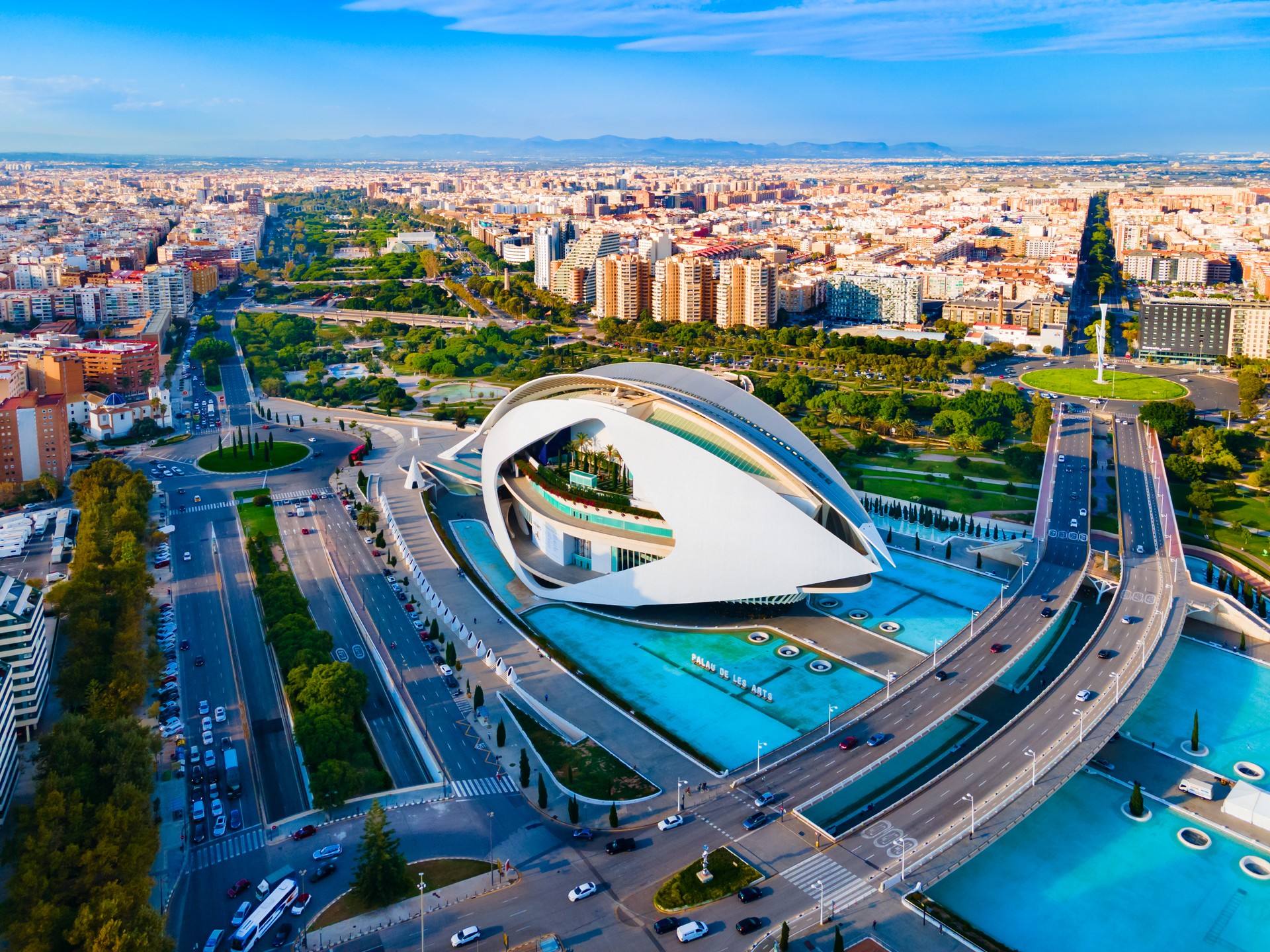 La ciudad de las Artes y las ciencias en Valencia, España